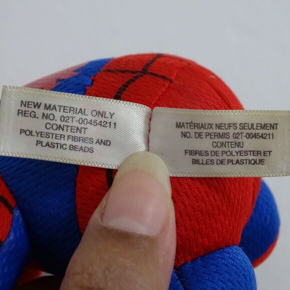 Ty Spider-Man Stuffed Animal Plush Soft Toy Marvel Bean Bag 5.5 inches - Picture 6 of 10